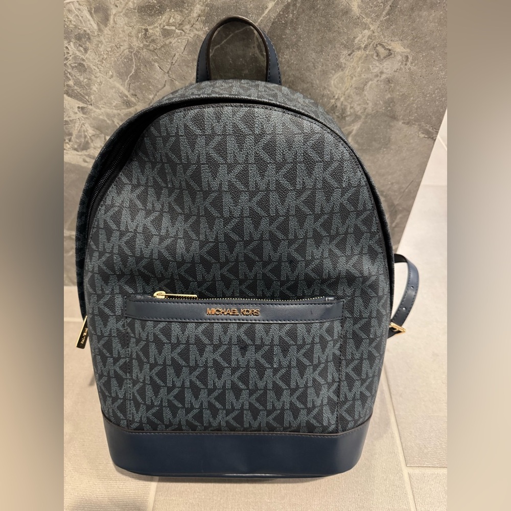Michael Kors Monogram Navy Backpack
